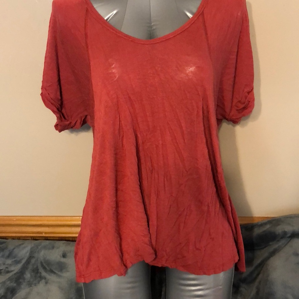Rust Colored Flowy Top